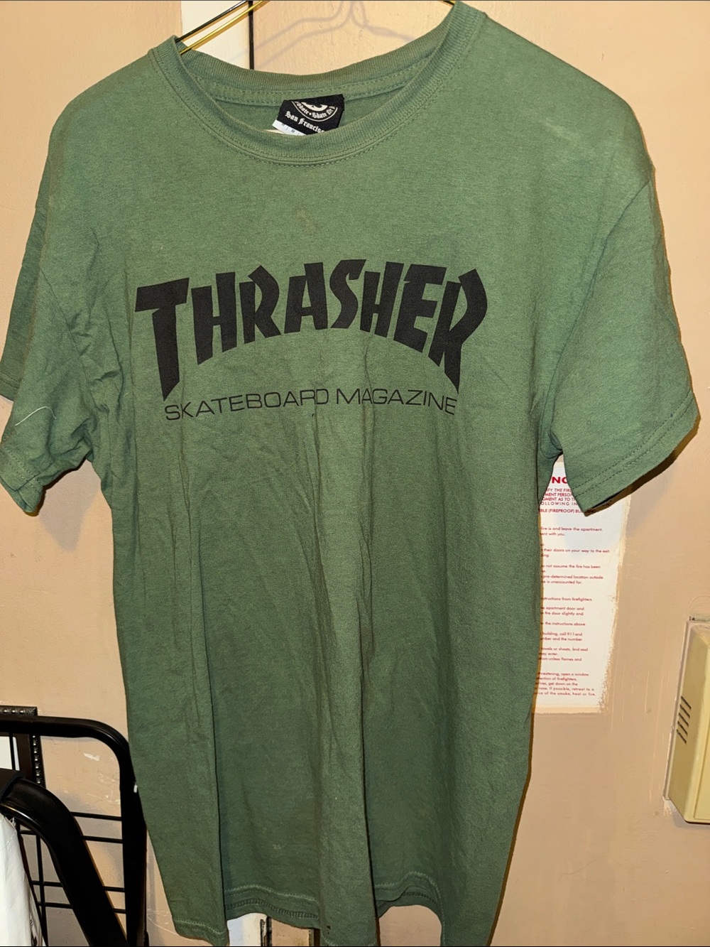 Thrasher Classic Logo Short-Sleeve Tee in Green